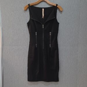 Bailey 44 Black Mini Dress with Zipper Accents Size S